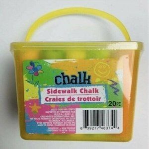 Sidewalk Chalk 20 Piece 4 Colors Washable Outdoor Playground Paint Children